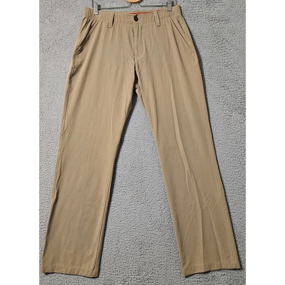 Under‎ Armour Match Play Golf Pants Mens 34x32 Brown Stretch Flat Front 1289878 - Picture 1 of 8